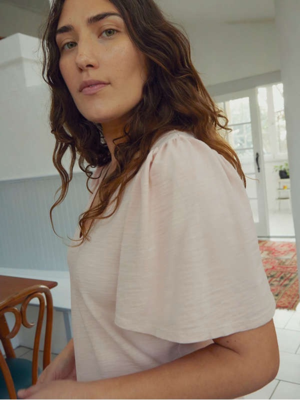 NATION LTD. Mallory T Shirt Dress in Light Pink